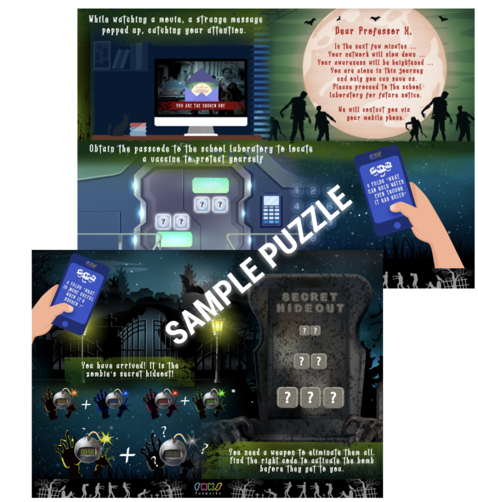 Digital escape room game